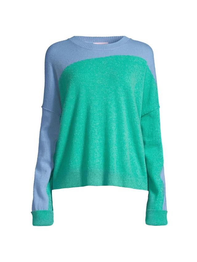 Womens Stay Wild Two-Tone Cashmere Sweater Product Image