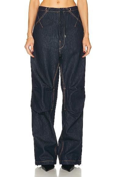 DARKPARK Daisy Wide Leg in Blue Denim - Blue. Size 42 (also in 36, 38, 40, 44). Product Image