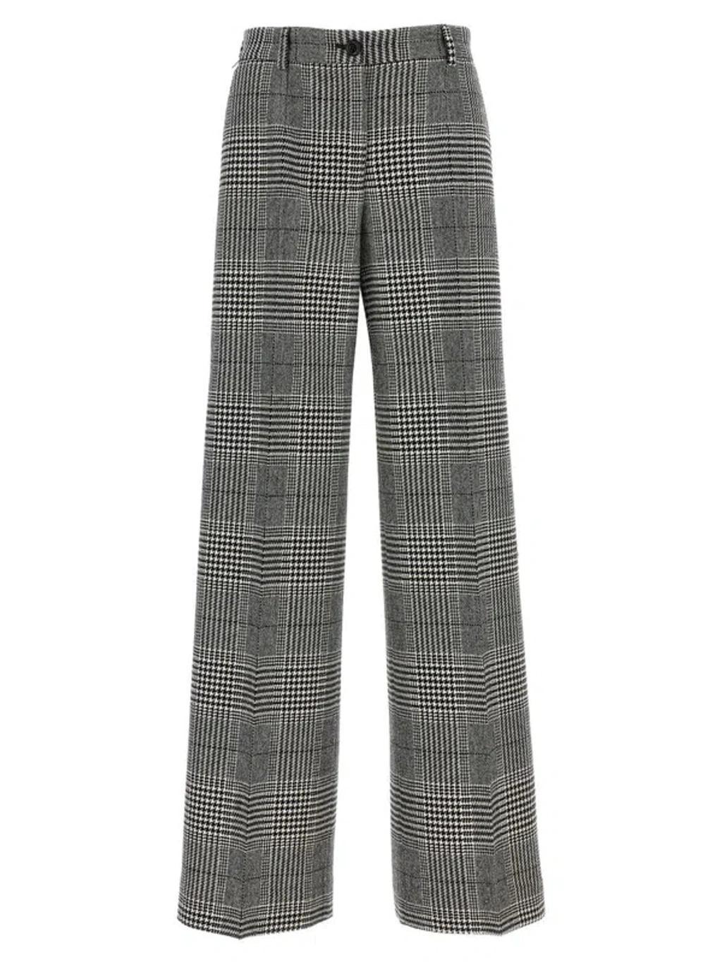 DOLCE & GABBANA Wool And Cashmere Flare Pants In Grey Product Image