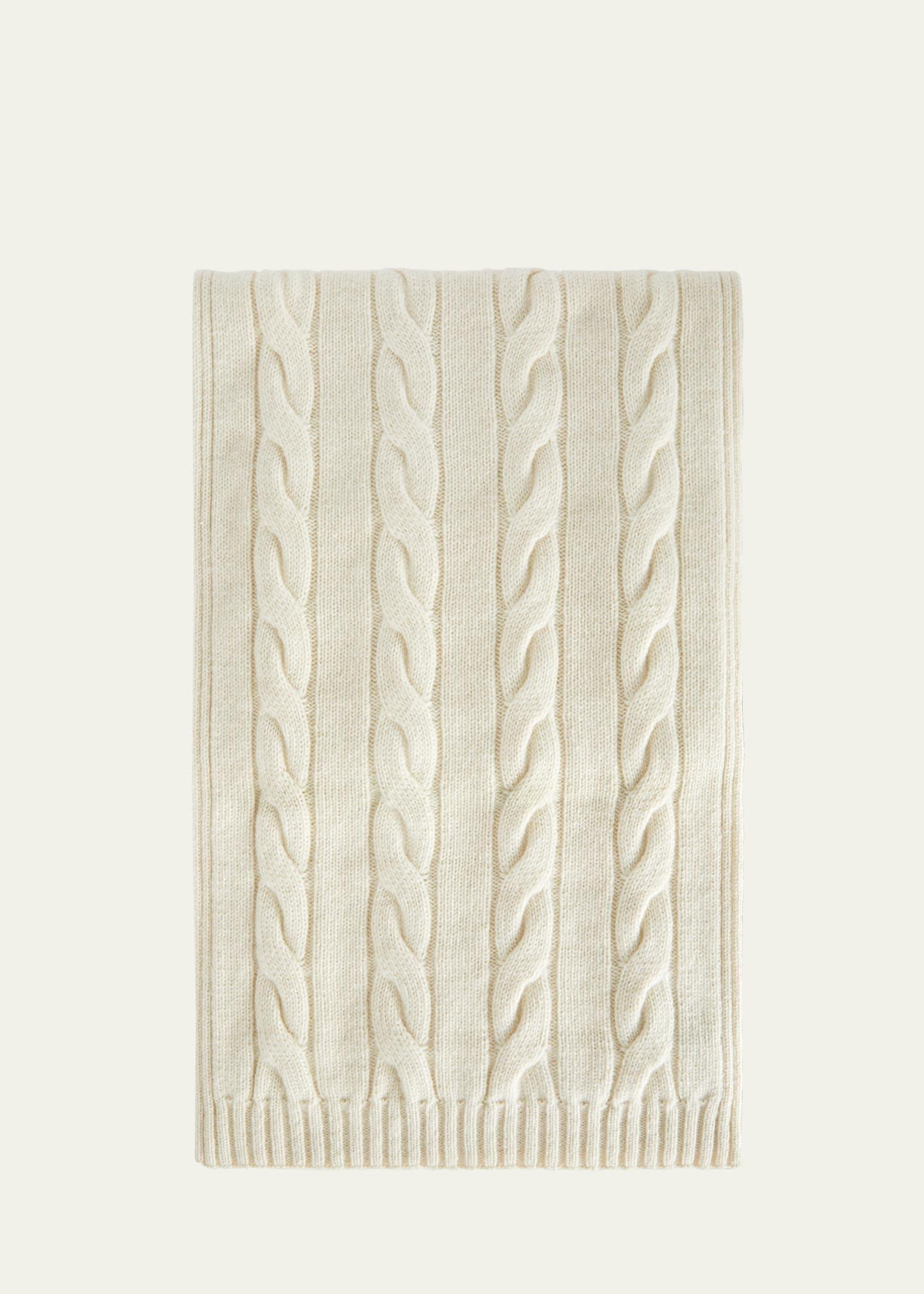 Cashmere Cable Knit Scarf Product Image