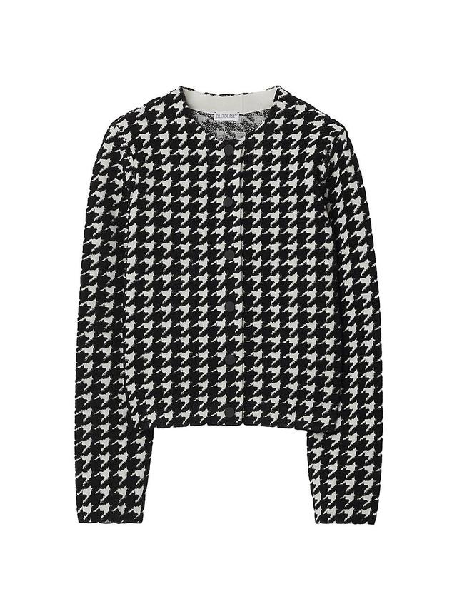 Womens Houndstooth Cardigan Product Image