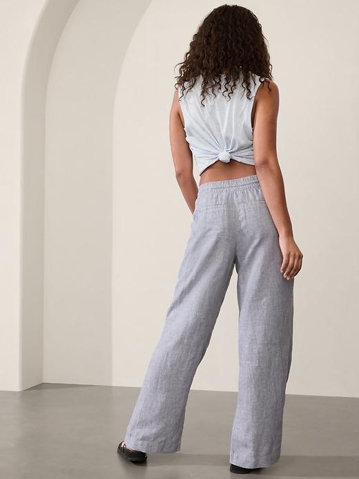 Retreat Linen Mid Rise Wide Leg Pant Product Image