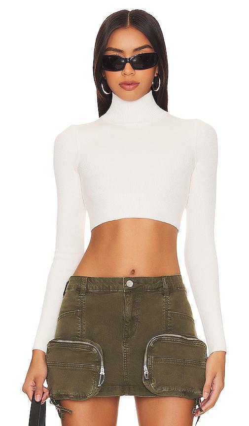 Cara Cropped Knit Mock Neck Product Image