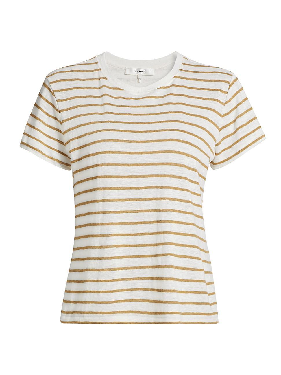 Womens Stripe Linen Baby T-Shirt product image