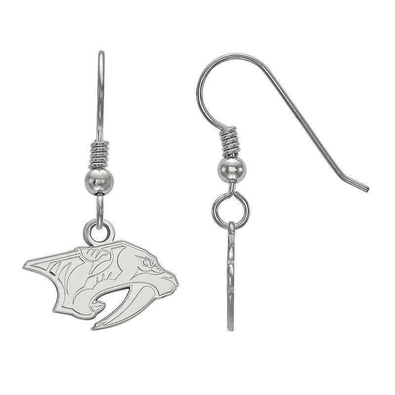 LogoArt Nashville Predators Sterling Silver Mini Dangle Earrings, Womens Product Image