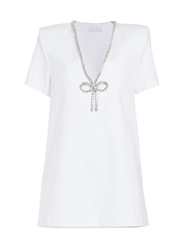 Womens Core Crystal Bow V-Neck T-Shirt Dress Product Image