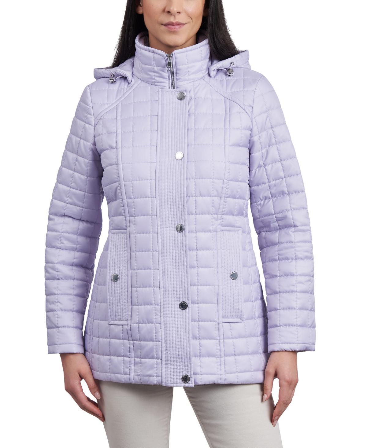 London Fog Womens Petite Hooded Quilted Water-Resistant Coat Product Image