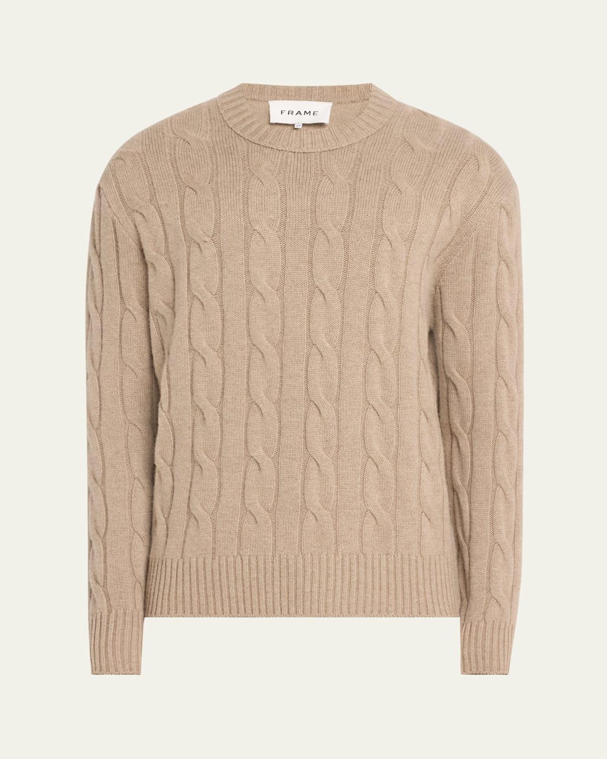 Mens Cashmere Cable-Knit Sweater Product Image