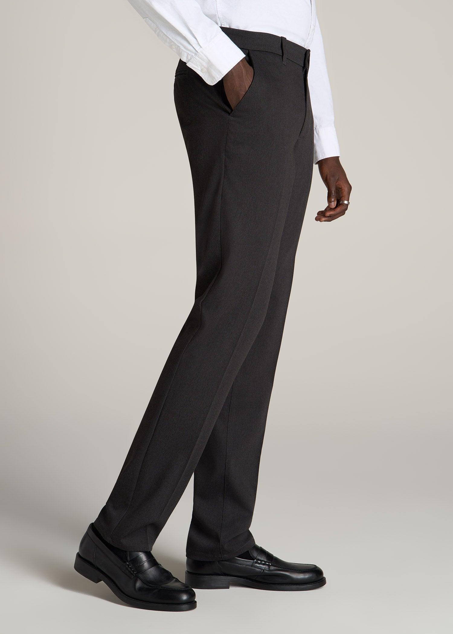 TAPERED-FIT Stretch Dress Pants for Tall Men in Charcoal Heather Male Product Image