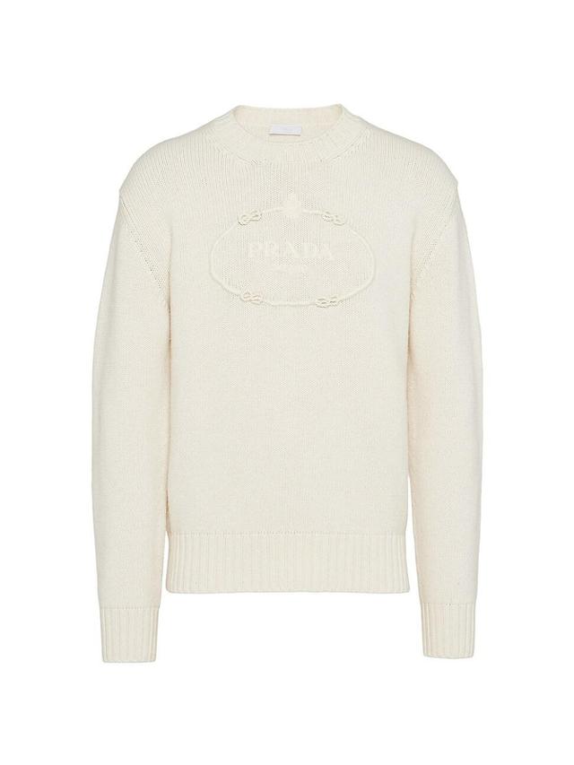 Mens Wool and Cashmere Crew-Neck Sweater Product Image