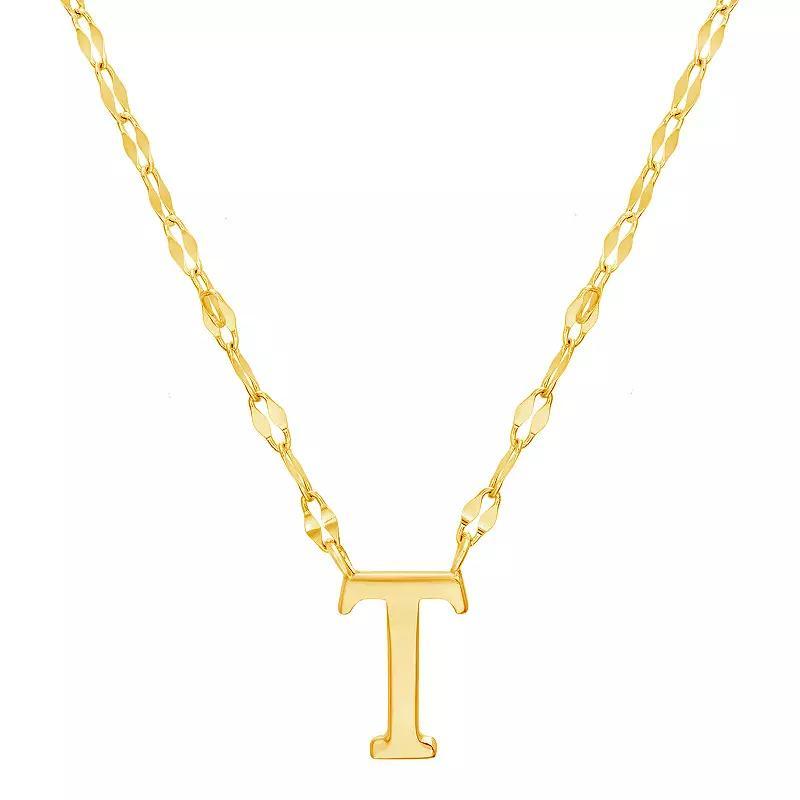 Paige Harper Initial Necklace, Womens T Gold Tone Product Image