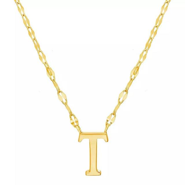 Paige Harper Initial Necklace, Womens T Gold Tone Product Image