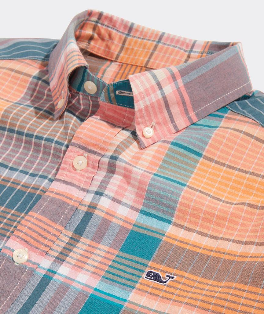 Cotton Madras Plaid Shirt Product Image