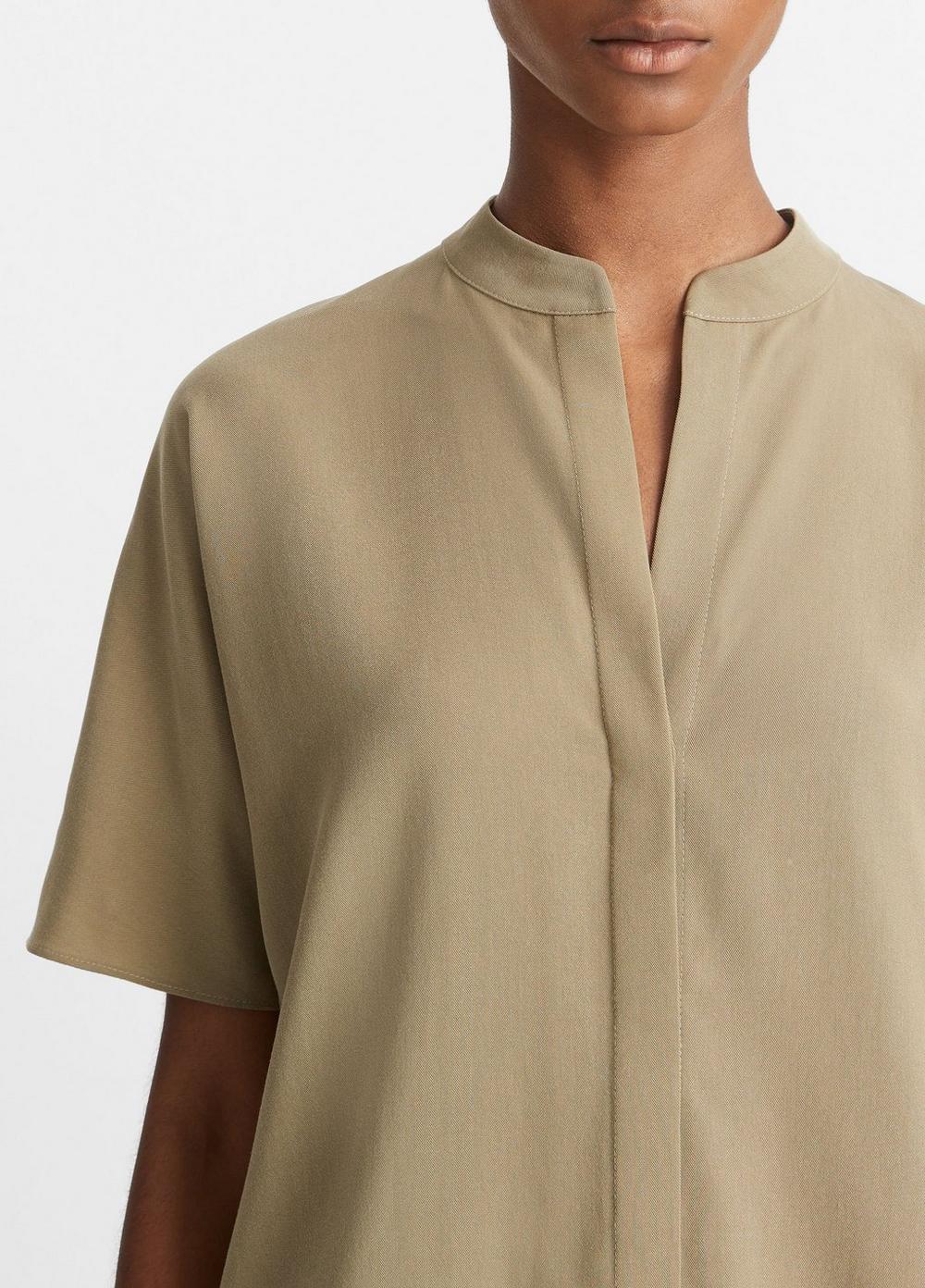 Band-Collar Dolman-Sleeve Shirt Product Image