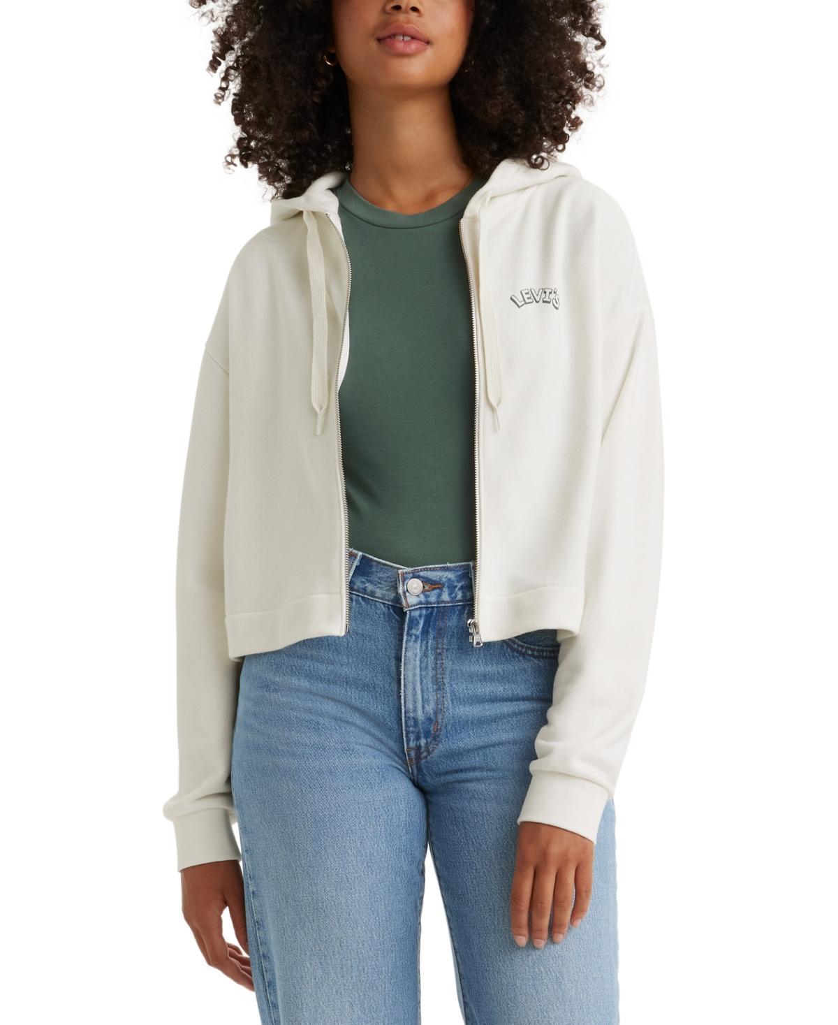 Levis Womens Logo Zip-Front Hooded Sweatshirt Product Image