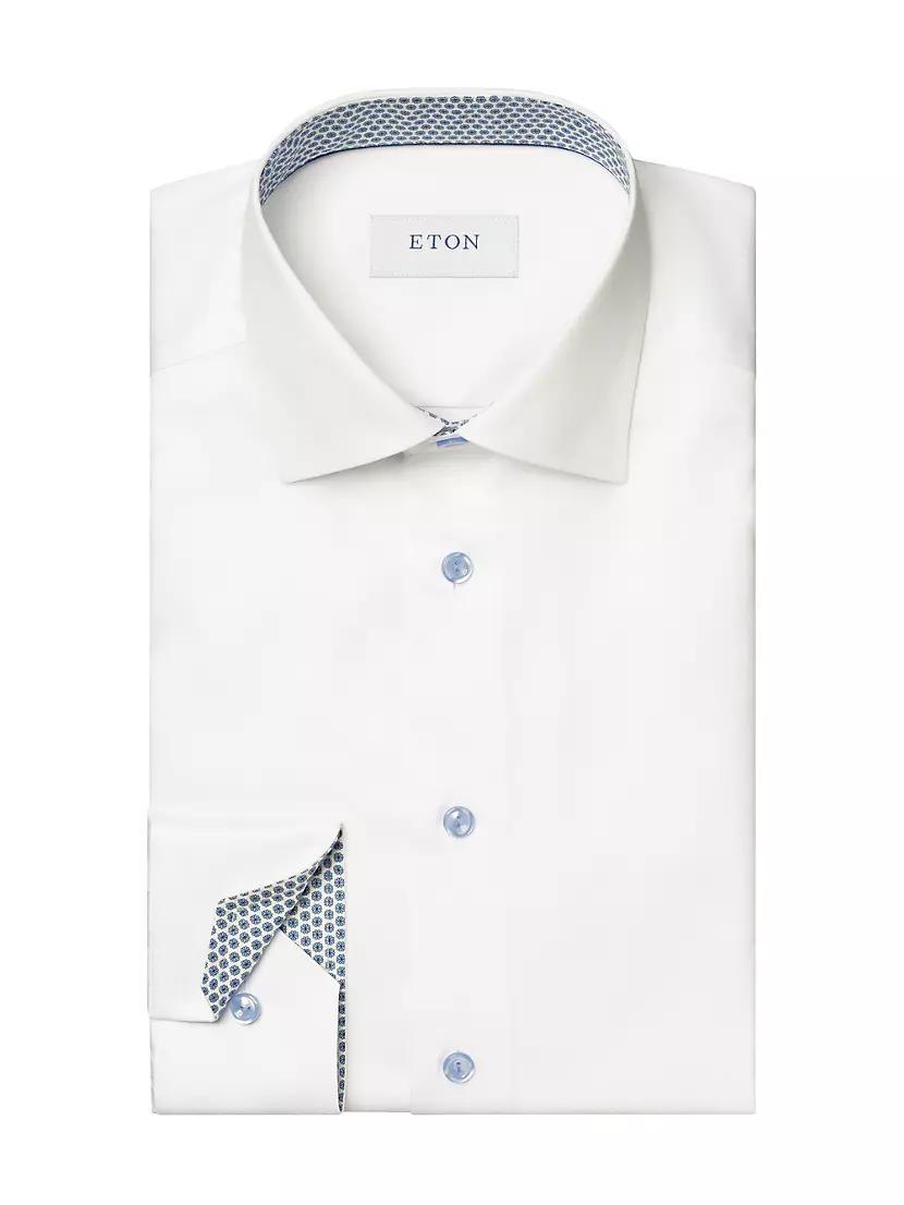 Geometric Cotton Button-Front Shirt Product Image