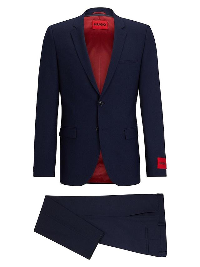 Mens Extra Slim Fit Suit in a Structured Wool Blend Product Image