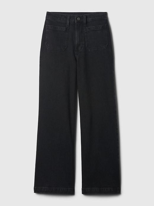 High Rise Stride Wide-Leg Ankle Jeans Product Image