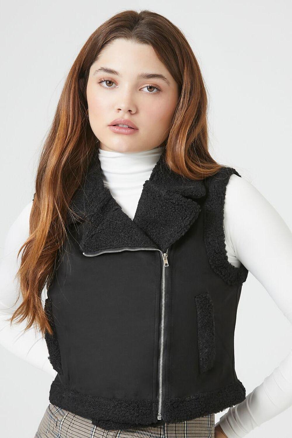 Faux Shearling & Suede Vest | Forever 21 Product Image