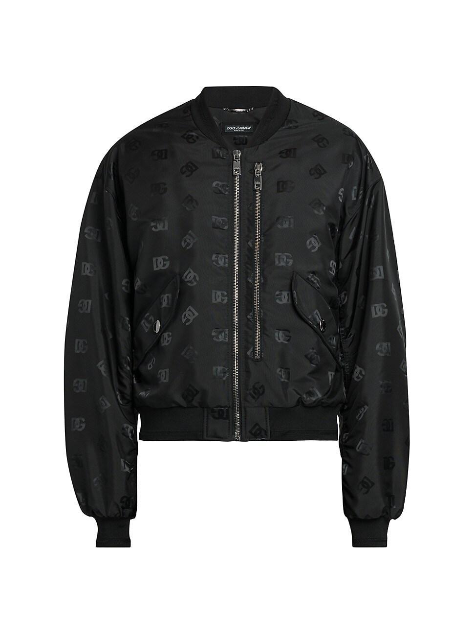 Mens D & G Nylon Zip-Front Jacket Product Image