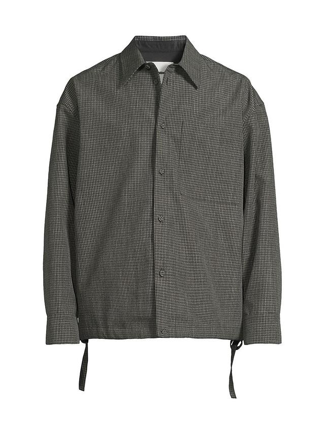 Mens Check Virigin Wool Shirt Product Image