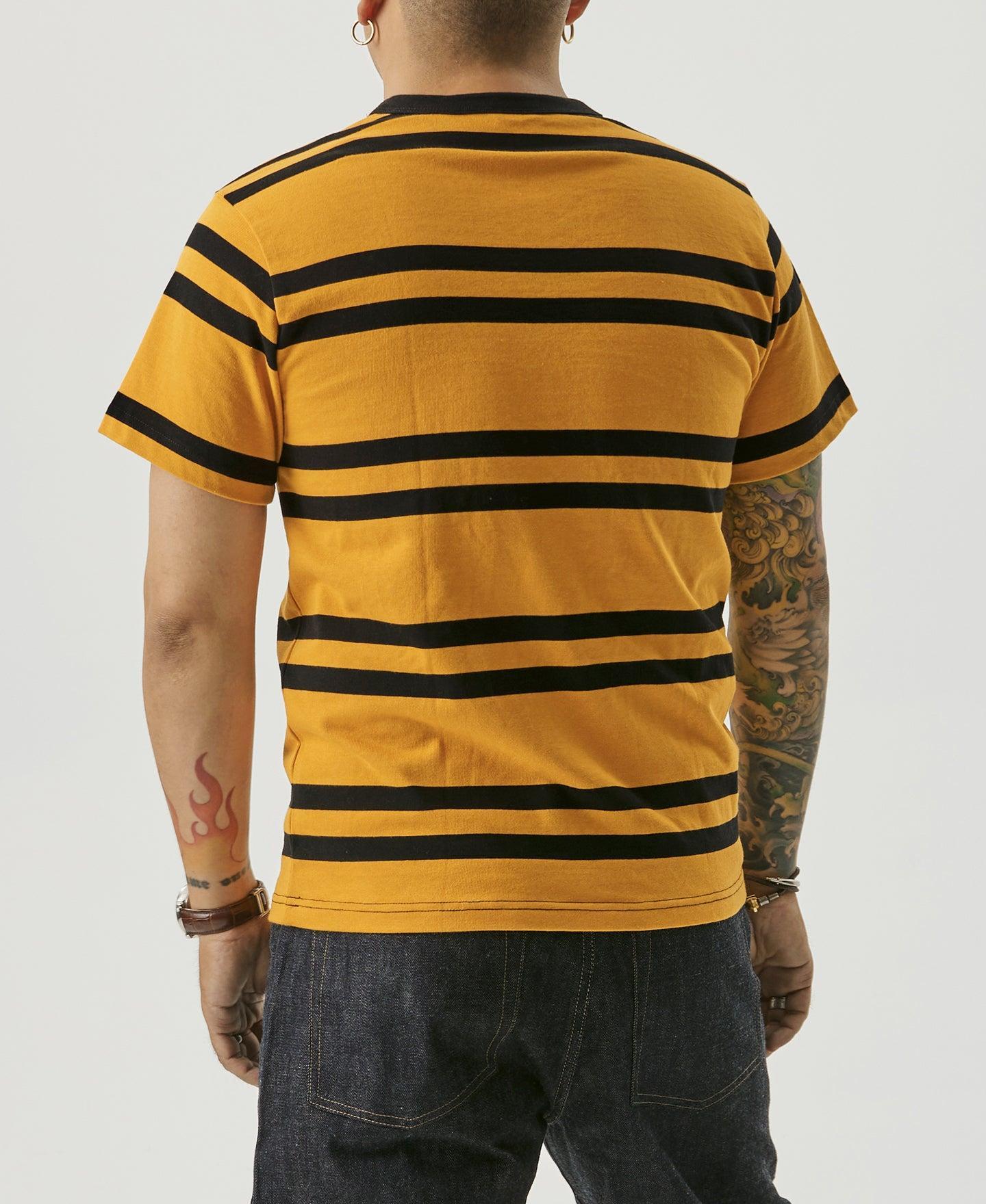 9.8 oz IVY Style Striped T-Shirt - Yellow/Black Product Image