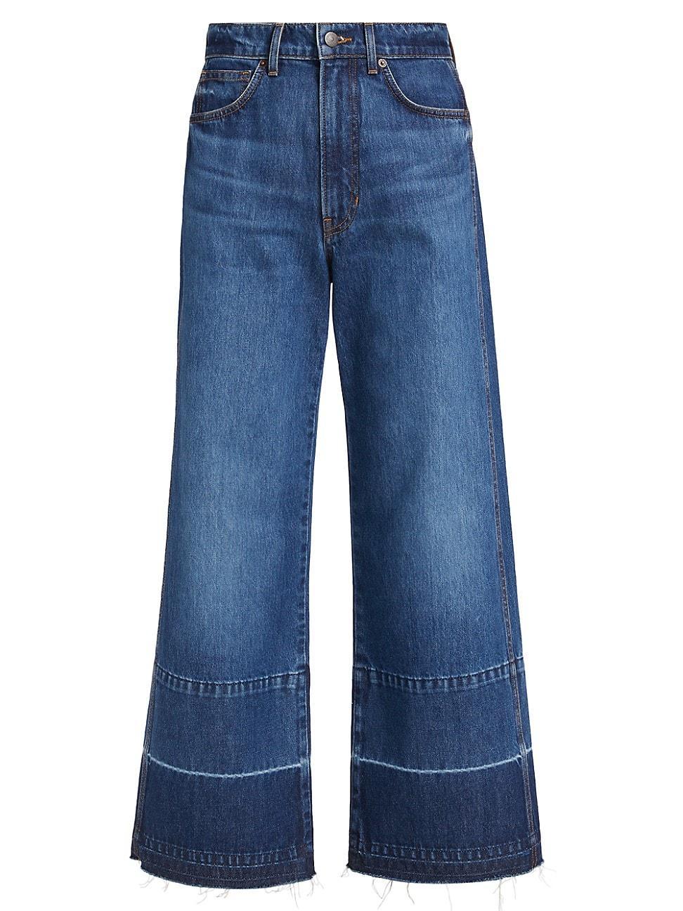 Womens Taylor Wide-Leg Crop Jeans Product Image