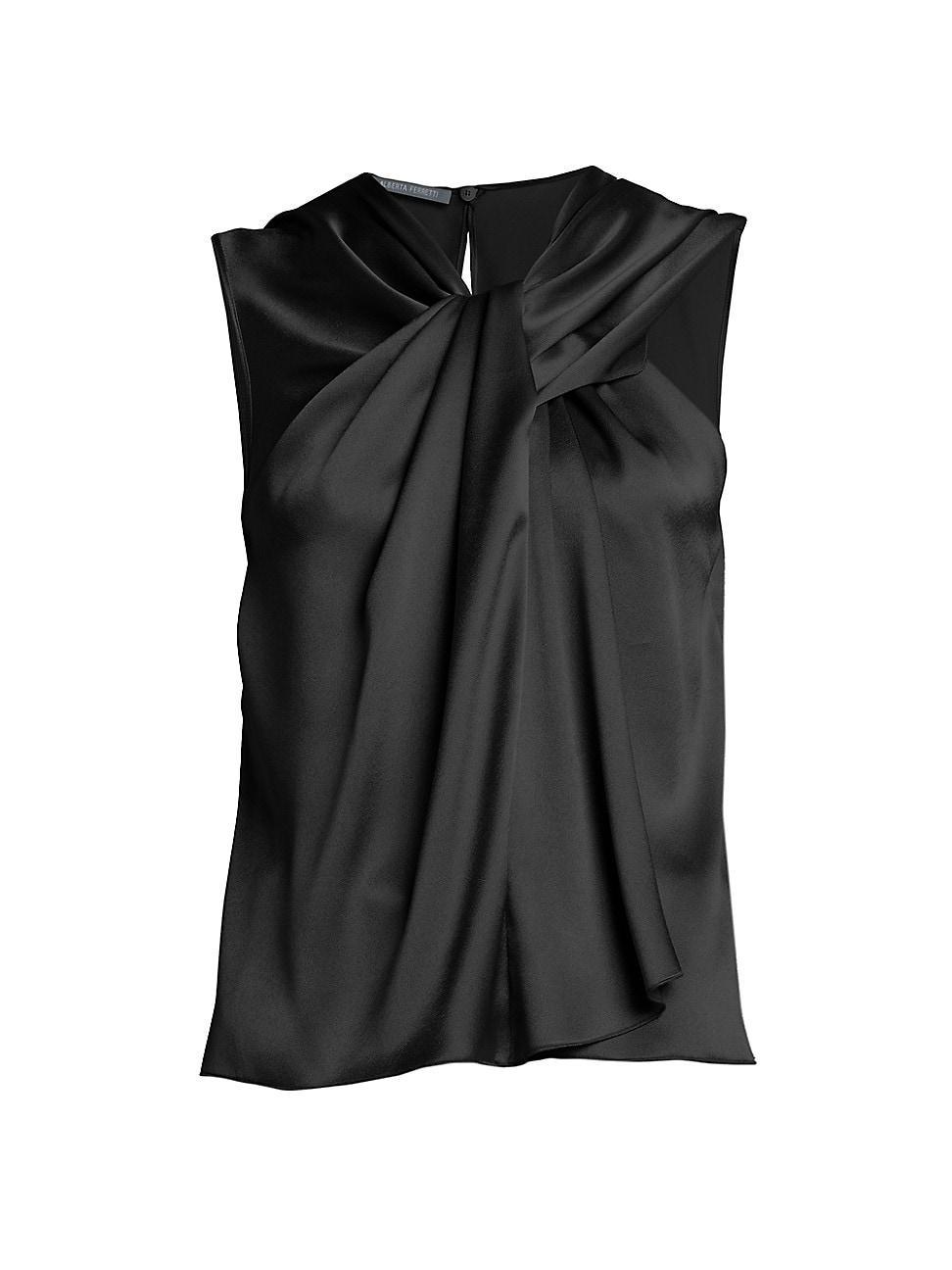 Womens Satin Draped Top Product Image