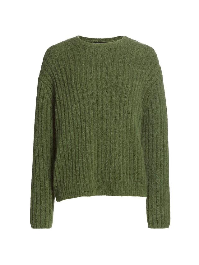 Womens Stassi Ribbed Crewneck Sweater Product Image