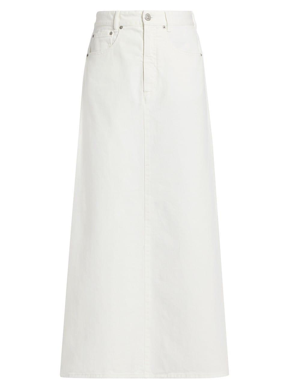 Womens Denim Maxi Skirt Product Image