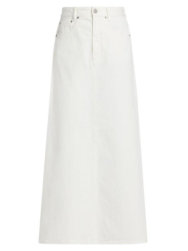 Womens Denim Maxi Skirt Product Image