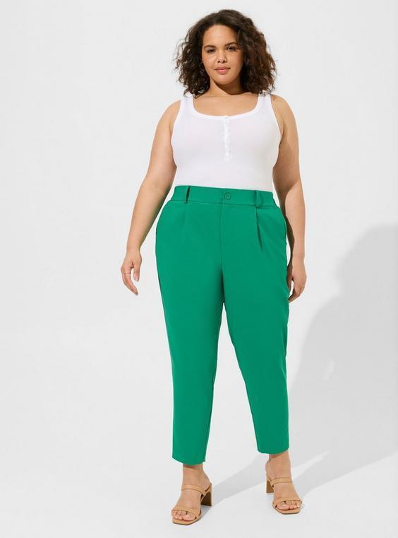 High-Rise Skinny Taper Stretch Crepe Pant Product Image