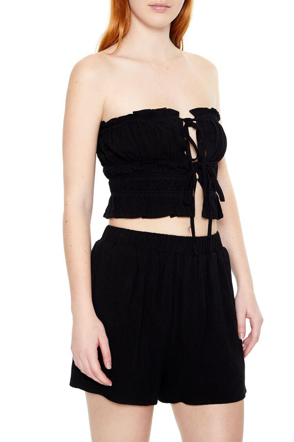 Tiered Ruffle-Trim Tube Top | Forever 21 Product Image