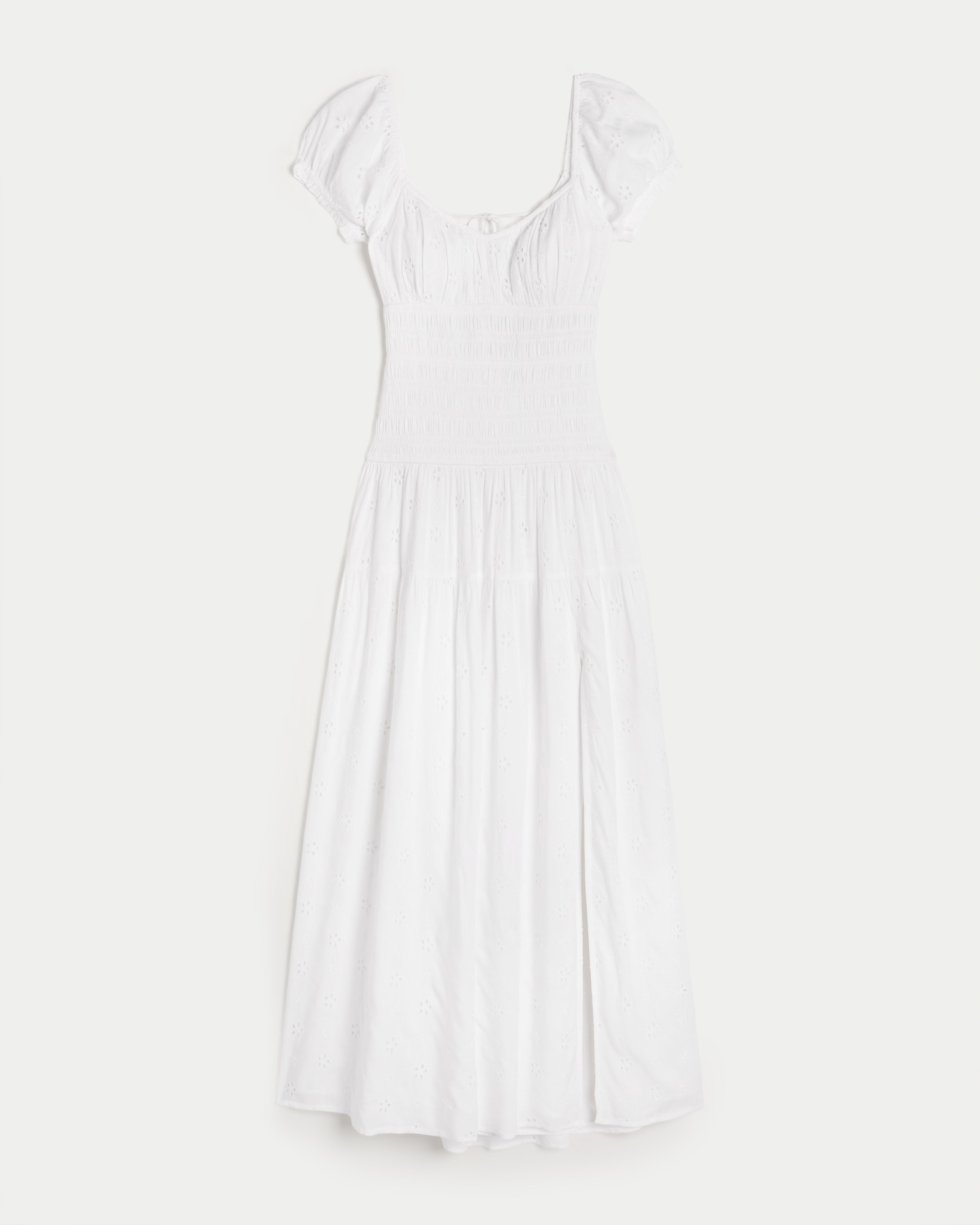 Short-Sleeve Channeled Waist Maxi Dress Product Image