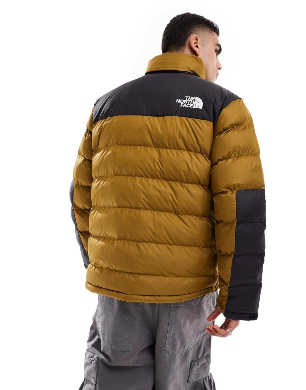 The North Face Limbara insulated hooded jacket in moss green and black Product Image