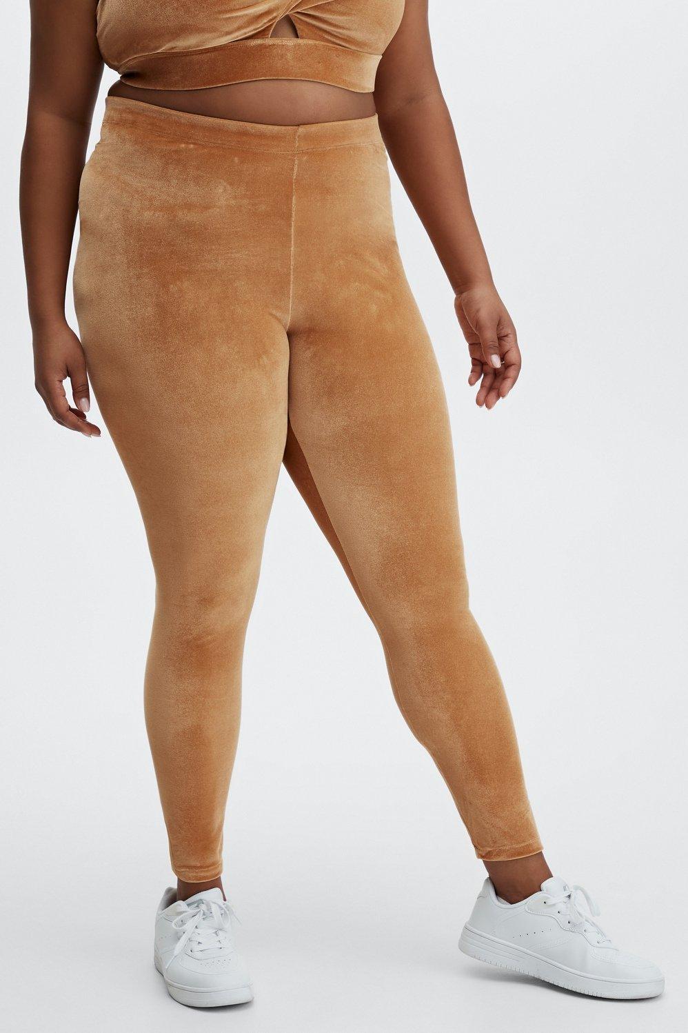 Fabletics Emma Velour Legging Womens orange plus Size 3X Product Image