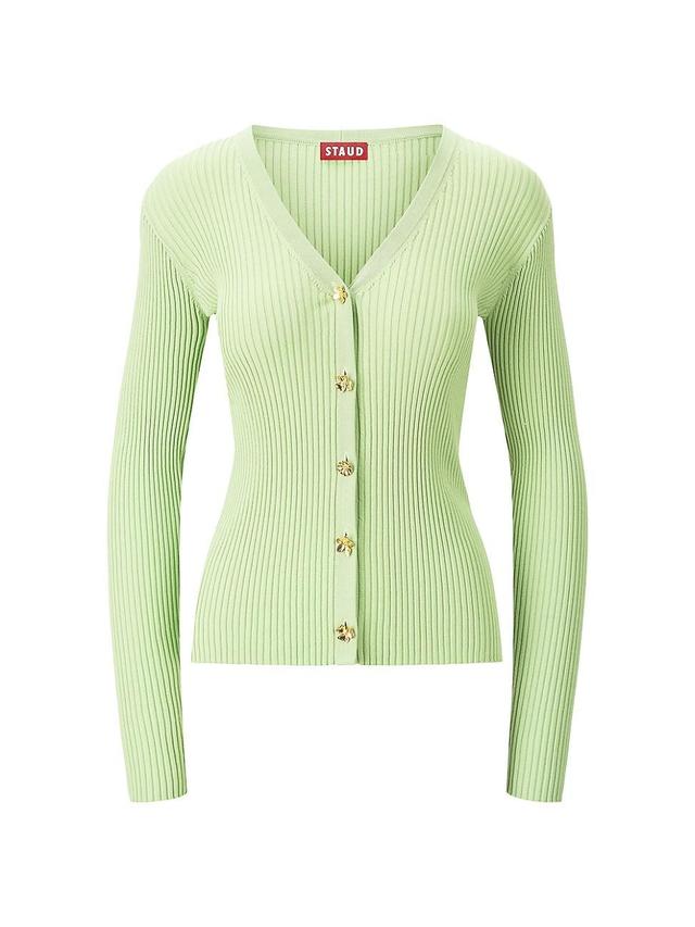 Womens Cargo Ribbed Cardigan Product Image