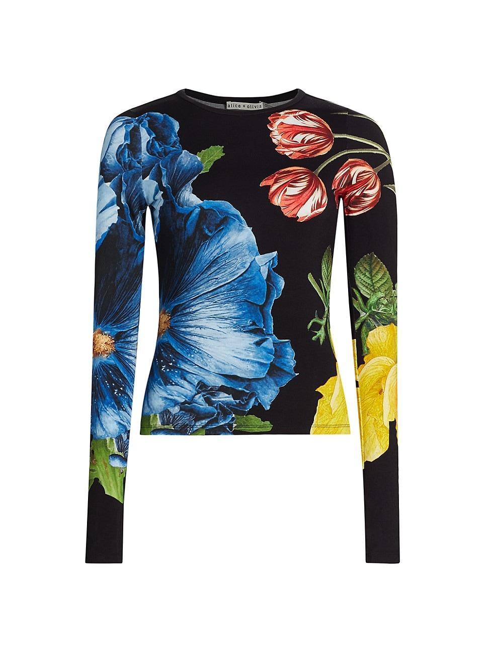 Womens Delaina Floral Long-Sleeve Top Product Image