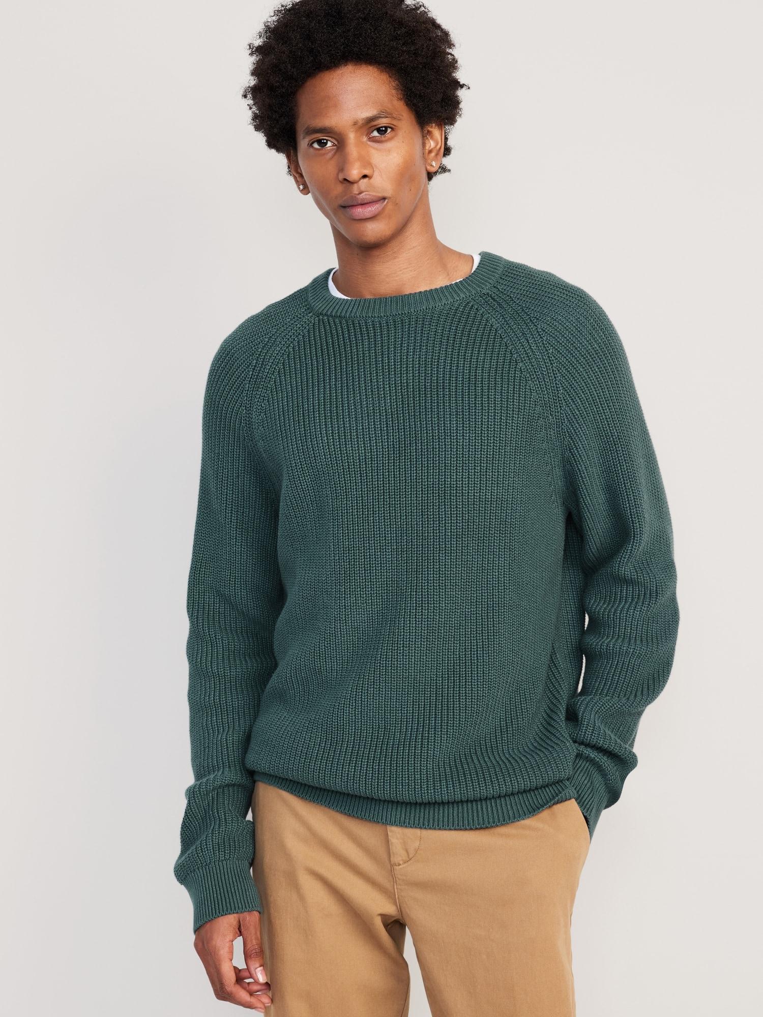 Crew-Neck Shaker-Stitch Sweater for Men Product Image