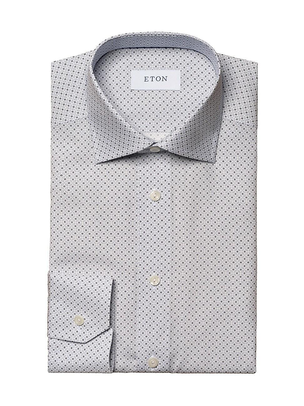 Mens Contemporary-Fit Micro Floral Poplin Shirt Product Image