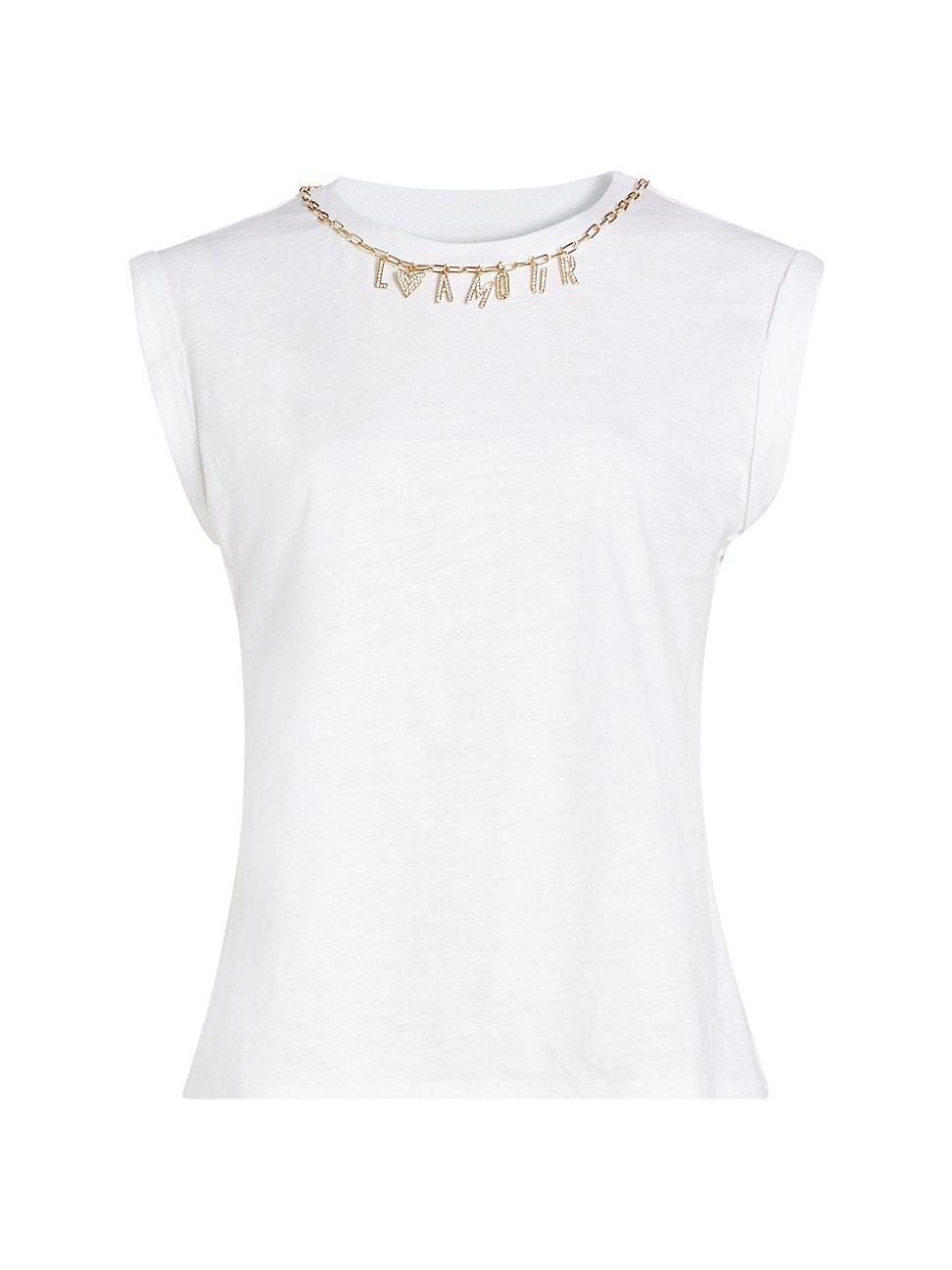 Womens Lamour Necklace T-Shirt Product Image