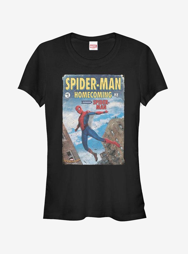 Marvel Spider-Man Homecoming Comic Book Girls T-Shirt Product Image