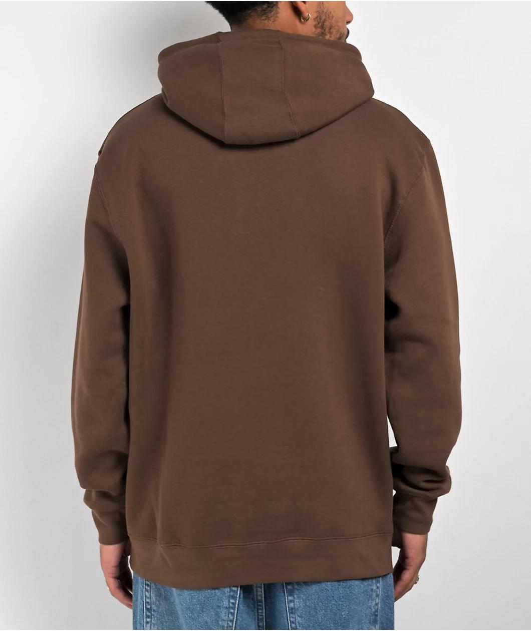 Weather Report Raining Dark Brown Hoodie Product Image