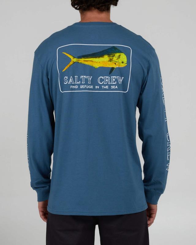 GOLDEN MAHI PREMIUM L/S TEE - SLATE Product Image