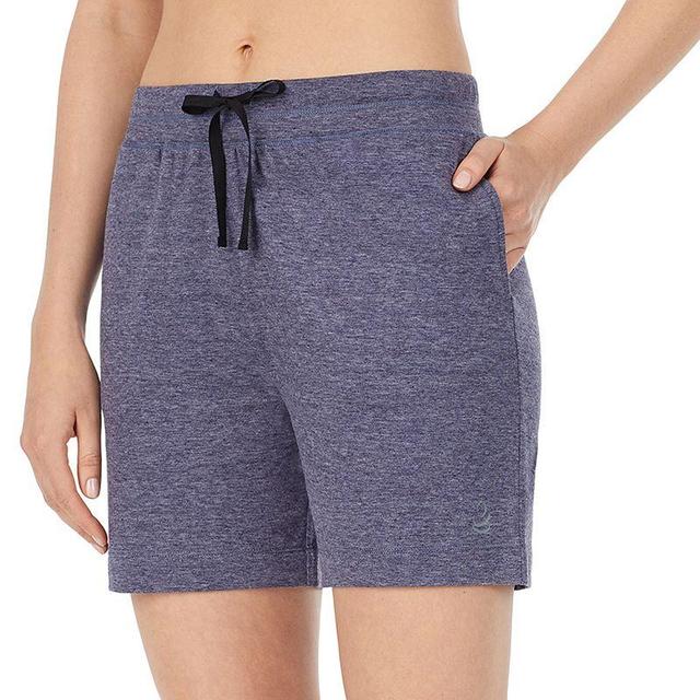 Womens Cuddl Duds Pajamas: Essentials Pajama Sleep Shorts Navy Grey Product Image