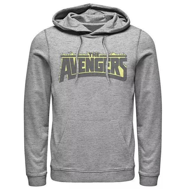 Mens Marvel The Avengers Flaming Logo Hoodie Athletic Grey Product Image