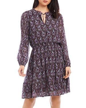 Karen Kane Printed Long Sleeve Tiered Dress Product Image