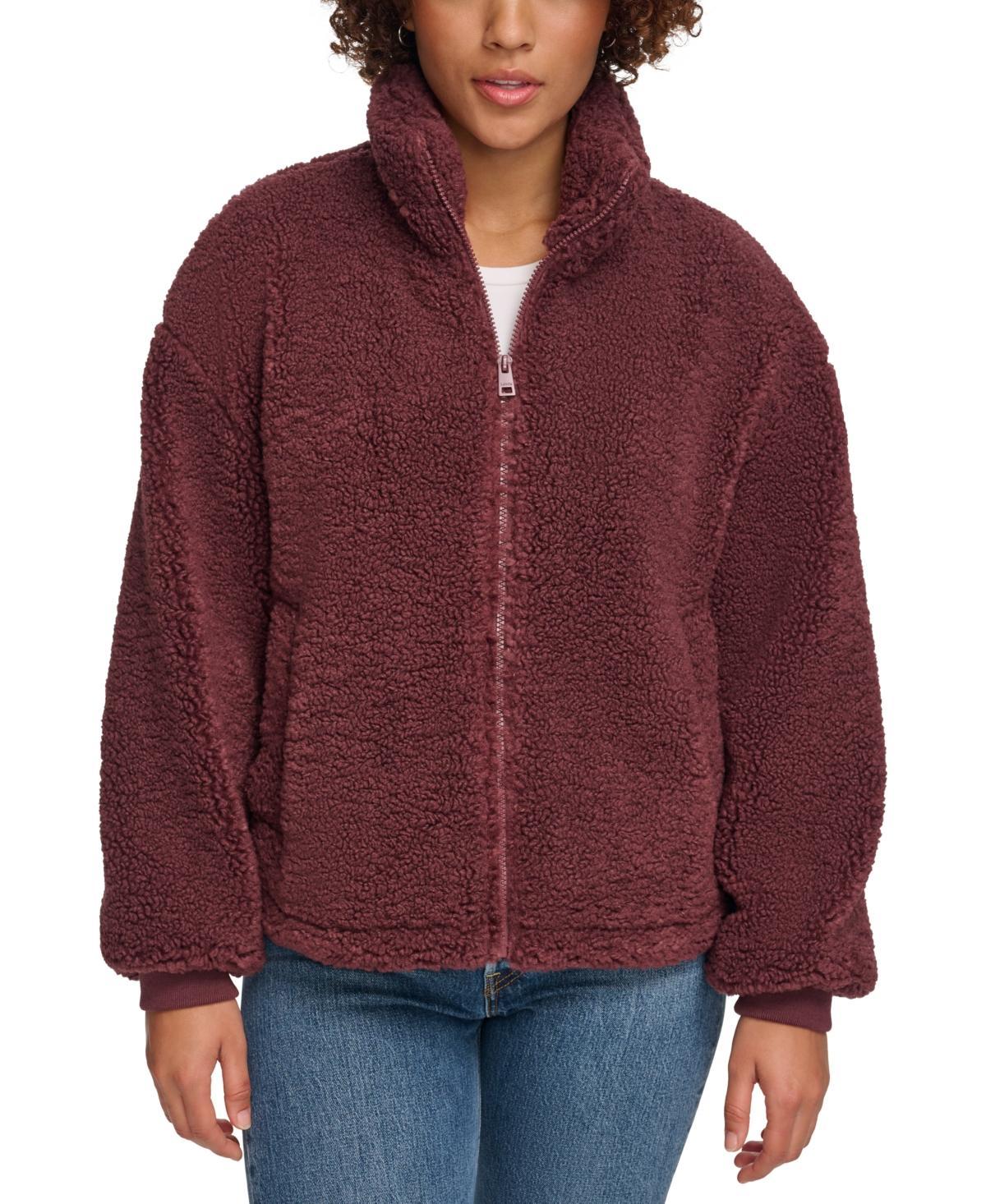 Levis Womens Sherpa Stand Collar Zip Up Jacket Product Image