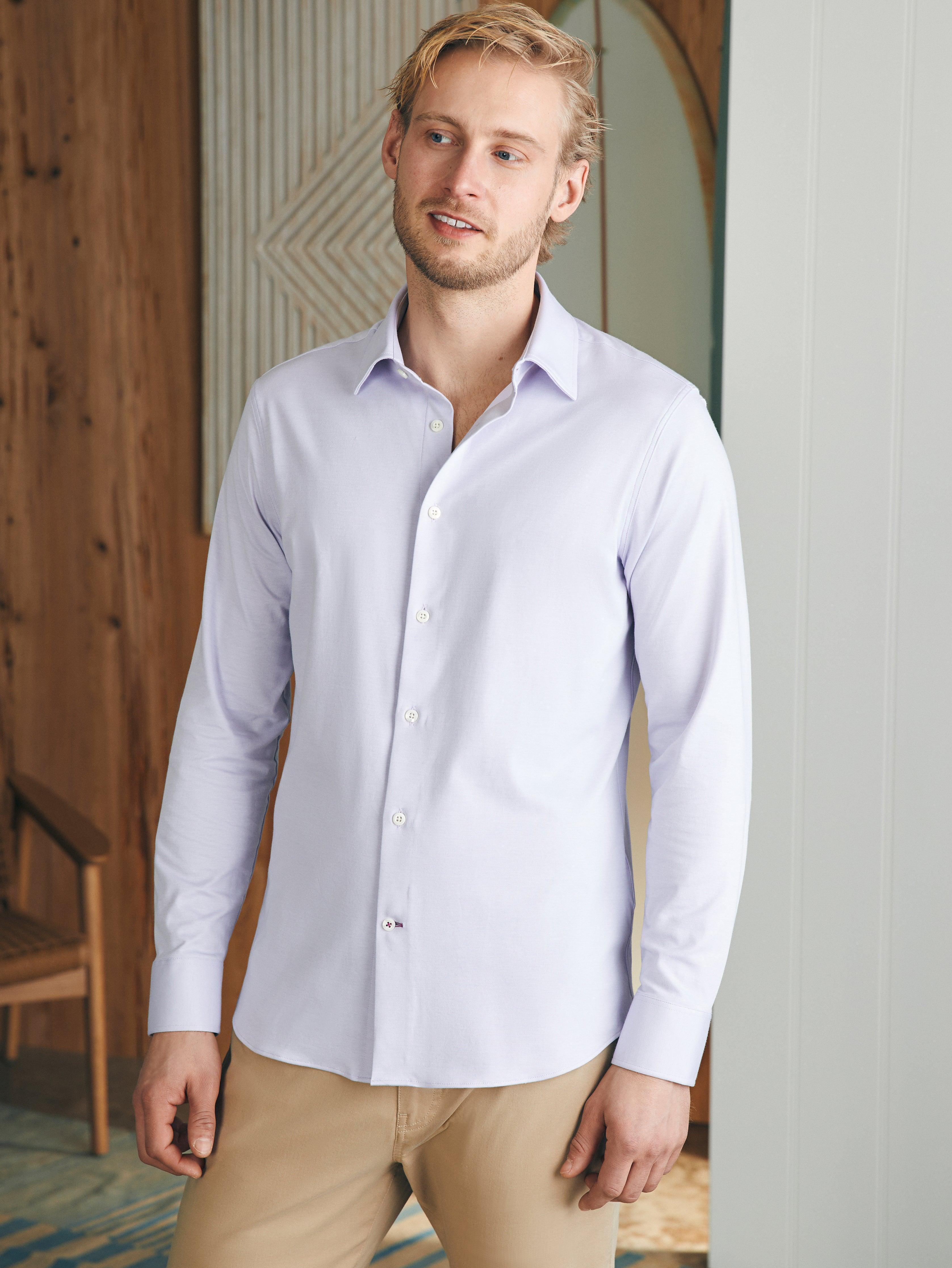 Reserve Knit Shirt - Soft Lavender Melange Male Product Image