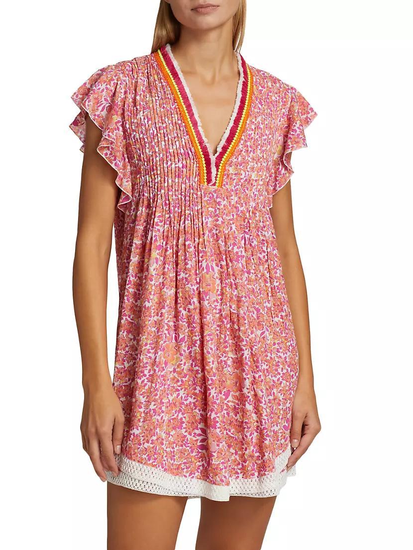 Sasha Floral Fringe Minidress Product Image